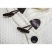 Men’s Casual Knit Flexible Breathable Thickened Buttons Solid Color Winter Long Sleeve Sweaters