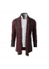 Mens Fashion Stitching Turn  down Collar Knitted Cardigans Casual Slim Fit Sweater