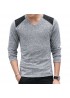 Autumn Men’s Fashion V  collar Pullovers Sweater Solid Color Slim Fit Casual Knit Sweater