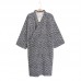 Mens Drawstring Japanese Style Kimono Cotton Breathable Sleepwear Robes