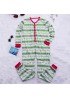 Mens Christmas Striped Pinting Sleepwear Jumpsuit Pajamas Set