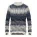 Men’s Leisure Turtleneck Sweater Pullover Winter Fashion Printing Long Sleeve Warm Pullover