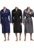 Mens Comfortable Mid Long Bathrobe Lightweight Sleepwear Loungewear