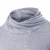Mens Casual Turtleneck Knitted Sweater Solid Color Slim Fit Pullover Sweater